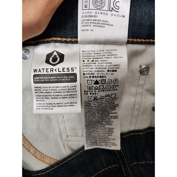 Levis 511 Jeans Mens 38x32 Blue Dark Wash Slim Fit Stretch NEW - Picture 7 of 9